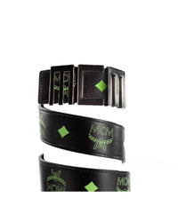 Thumbnail for MCM Claus Mens Summer Green Visetos Logo Belt One Size Men