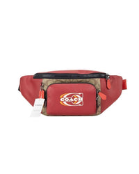 Thumbnail for Coach Colorblock Track Belt Bag in Signature Coated Canvas and Smooth Leather One Size Women