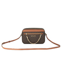 Thumbnail for Michael Kors Jet Set Item Large East West Zip Chain Crossbody One Size Women