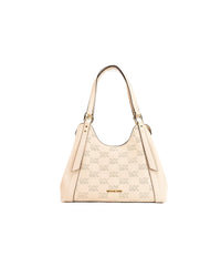 Thumbnail for Arlo Large Perforated Pebbled Leather Shoulder Bag with Center Zip Compartment One Size Women