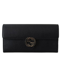 Thumbnail for Gucci Wallet with Interlocking GG Snap in Grainy Leather One Size Women