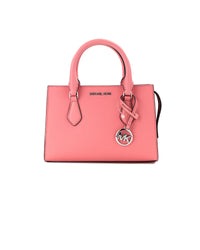 Thumbnail for Michael Kors Women's Sheila Small Tea Rose Vegan Leather Center Zip Satchel Purse Bag - One Size