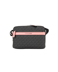 Thumbnail for Michael Kors Cooper Small Utility Crossbody - Black Signature/Pink One Size Women