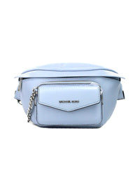 Thumbnail for Michael Kors Women's Maisie Large Pale Blue 2-n-1 Waistpack Card Case Fanny Pack Bag - One Size