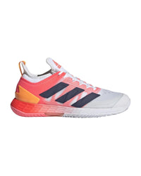 Thumbnail for Adidas Speed-boosting Hard Court Shoes with Adituff Toe in White Blue Rush Acid Red - 10 US