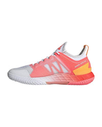 Thumbnail for Adidas Speed-boosting Hard Court Shoes with Adituff Toe in White Blue Rush Acid Red - 10 US