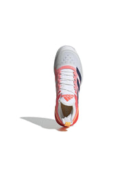 Thumbnail for Adidas Speed-boosting Hard Court Shoes with Adituff Toe in White Blue Rush Acid Red - 10 US