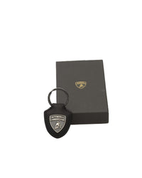 Thumbnail for Black Lacquered Shield Logo Keyring One Size Men