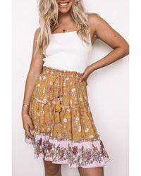 Thumbnail for Azura Exchange Tiered Ruffled Drawstring High Waist Skirt - L
