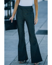 Thumbnail for Azura Exchange Faux Leather High Waist Flare Pants - L