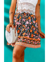 Thumbnail for Azura Exchange Floral Print A-line Mini Skirt - L
