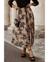 Thumbnail for Azura Exchange Embroidered High Waist Maxi Skirt - L