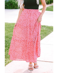 Thumbnail for Azura Exchange Leopard Print Frilled Drawstring Maxi Skirt - S