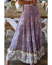 Thumbnail for Azura Exchange Floral Print High Waist Maxi Skirt - L