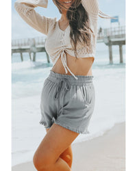 Thumbnail for Azura Exchange Frayed Edge Drawstring Pocket Shorts - XL