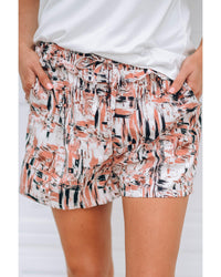 Thumbnail for Azura Exchange Dazzling Print Ruffle Trim Drawstring Shorts - S