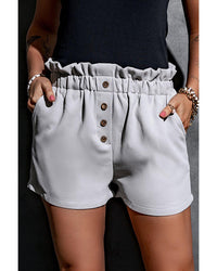 Thumbnail for Azura Exchange Linen Mix Paper Bag Shorts - S