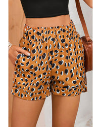 Thumbnail for Azura Exchange Ruffle Leopard Print Elastic Waist Shorts - M