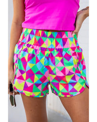 Thumbnail for Azura Exchange Geometric High Waisted Athletic Shorts - L