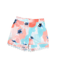 Thumbnail for Azura Exchange Water Marbling Print Lace Trim Shorts - 10 US