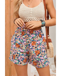 Thumbnail for Azura Exchange Floral Print Wide Leg Shorts - L