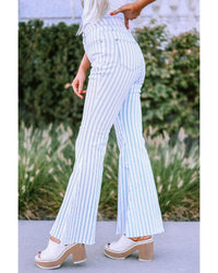 Thumbnail for Azura Exchange Striped Print Flared Pants - L