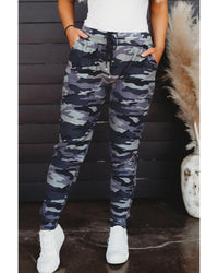 Thumbnail for Azura Exchange Elastic Waist Camo Print Joggers - M