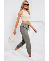 Thumbnail for Azura Exchange Pocketed Twill Jogger Pants - S