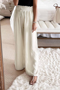 Thumbnail for Azura Exchange Smocked High Waist Wide Leg Pants - XL