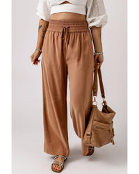 Thumbnail for Azura Exchange Elastic Waist Casual Wide Leg Pants - S