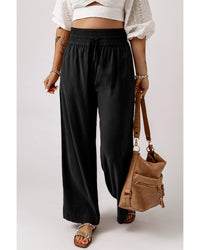 Thumbnail for Azura Exchange Casual Wide Leg Pants with Drawstring Elastic Waist - S