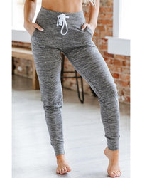 Thumbnail for Azura Exchange Soft Gray Joggers with Drawstring Waist and Pockets - L