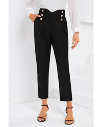 Thumbnail for Azura Exchange Pleated Double Breasted Cropped Pants - 12 US