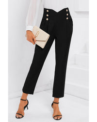 Thumbnail for Azura Exchange Pleated Double Breasted Cropped Pants - 16 US