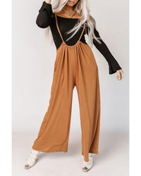 Thumbnail for Azura Exchange Wide Leg Suspender Pants - L