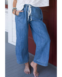 Thumbnail for Azura Exchange Wide Leg Drawstring Waist Pants - 8 US