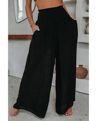 Thumbnail for Azura Exchange Frill Smocked Flowy Wide Leg Pants - S