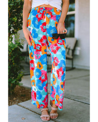 Thumbnail for Azura Exchange Abstract Floral Print Drawstring Pants - S