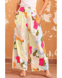 Thumbnail for Azura Exchange Color Palette Print Wide Leg Pants - M