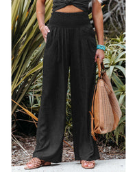 Thumbnail for Azura Exchange Wide Leg Smocked Waistband Pants - M