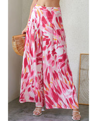 Thumbnail for Azura Exchange Abstract Floral Print Wide Leg Pants - 16 US