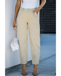 Thumbnail for Azura Exchange Solid High Waist Casual Pants - 4 US