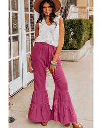 Thumbnail for Azura Exchange Textured High Waist Ruffled Bell Bottom Pants - S