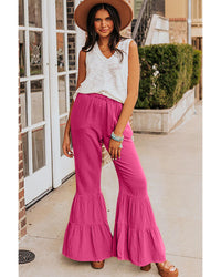 Thumbnail for Azura Exchange Textured High Waist Ruffled Bell Bottom Pants - S