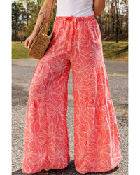 Thumbnail for Azura Exchange Floral Print Wide Leg Pants - L