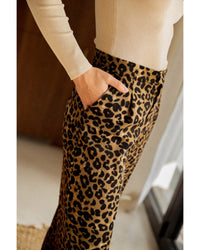 Thumbnail for Azura Exchange Leopard Print Wide Leg Pants - M
