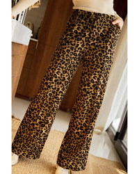 Thumbnail for Azura Exchange Leopard Print Wide Leg Pants - S