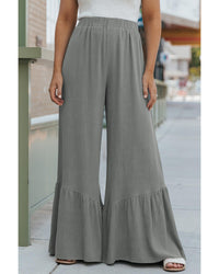 Thumbnail for Azura Exchange High Waist Ruffled Wide-Leg Pants - M