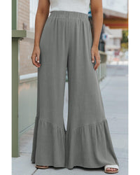 Thumbnail for Azura Exchange High Waist Ruffled Wide-Leg Pants - S