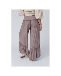 Thumbnail for Azura Exchange Frilled Drawstring High Waist Wide Leg Pants - L